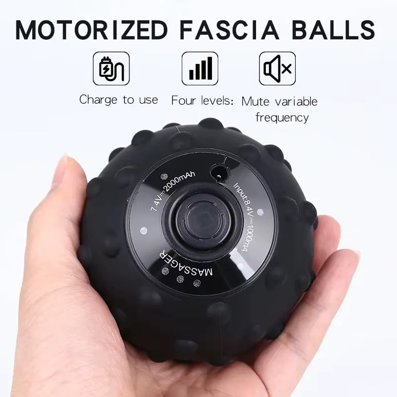 Vibrating Massage Ball 4Speed High-Intensity Fitness Yoga Massage Roller Relieving Muscle Tension Pain Pressure Massaging Balls