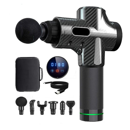 Deep Muscle Massage Gun Electric Percussion Pistol Massager for Body Neck Back Leg Fitness Tool 30 Levels